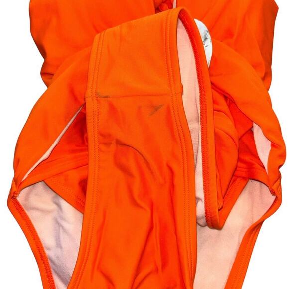 NWT Orange  Buckle One Piece Fashion Swimsuit Women’s S Beach Swim Vacation - Picture 9 of 9
